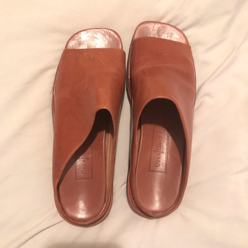 FLASH SALE 🤘🏼Cole Haan Brown Leather Mules